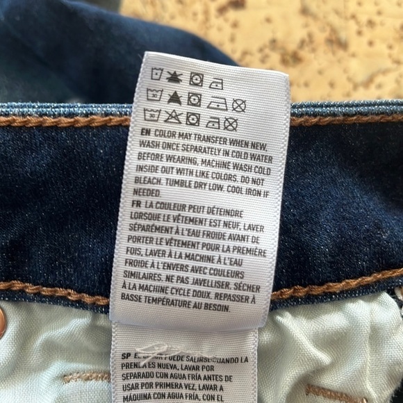 American Eagle Outfitters Next Level Stretch Blue Distressed Jean Midi Shorts - Picture 11 of 11